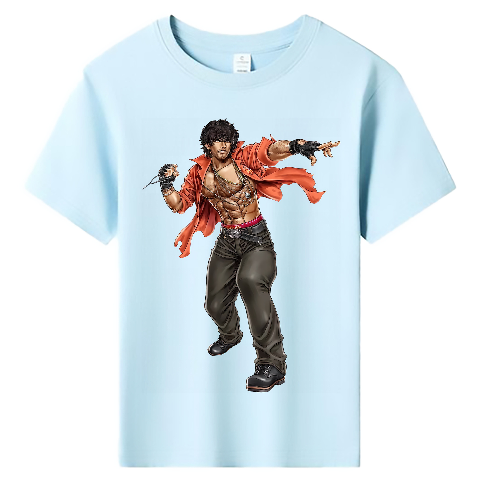 （画像用） 北斗の拳 Fist of the North Star 綿100％キッズTシャツ（フロントプリント）
